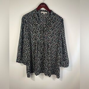 Black Rainn Black heart pattern Blouse
